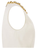 Elisabetta Franchi Sleeveless Top With Jewel Chain Detail
