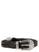 Cinturón trenzado de gamuza de Alberto Luti