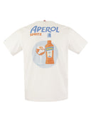 Mc2 Saint Barth T Shirt With Print On Chest And Back Aperol Special Edition