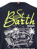 Mc2 Saint Barth T Shirt With Print On Chest And Back