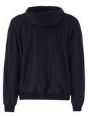 Fedeli Reversible Bomber Jacket With Hood In Cashmere Flannel And Airstop