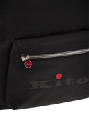 Kiton Nylon Backpack With Leather Details