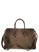 Santoni Reisetasche aus gewebtem Leder