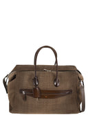 Santoni Reisetasche aus gewebtem Leder