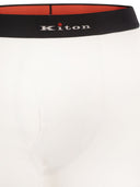 Kiton Stretch Cotton Boxer Shorts With Logo