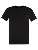 Kiton Stretch Cotton T Shirt With Embroidered Logo