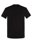 Kiton Stretch Cotton T Shirt With Embroidered Logo