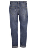 Jeans en denim fixe lâches