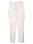 Maßgeschneiderte Kiton-Hose aus Leinen mit Kordelzug