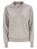 Vanisé Patty V Neck Jumper With Polo Collar