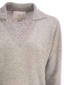 Vanisé Patty V Neck Jumper With Polo Collar
