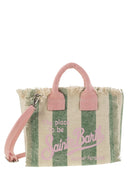 Mc2 Saint Barth Mini Vanity Bag In Striped Cotton Canvas