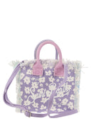 Mc2 Saint Barth Mini Vanity Bag In Floral Cotton Canvas
