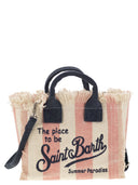 Mc2 Saint Barth Mini Vanity Bag In Striped Cotton Canvas