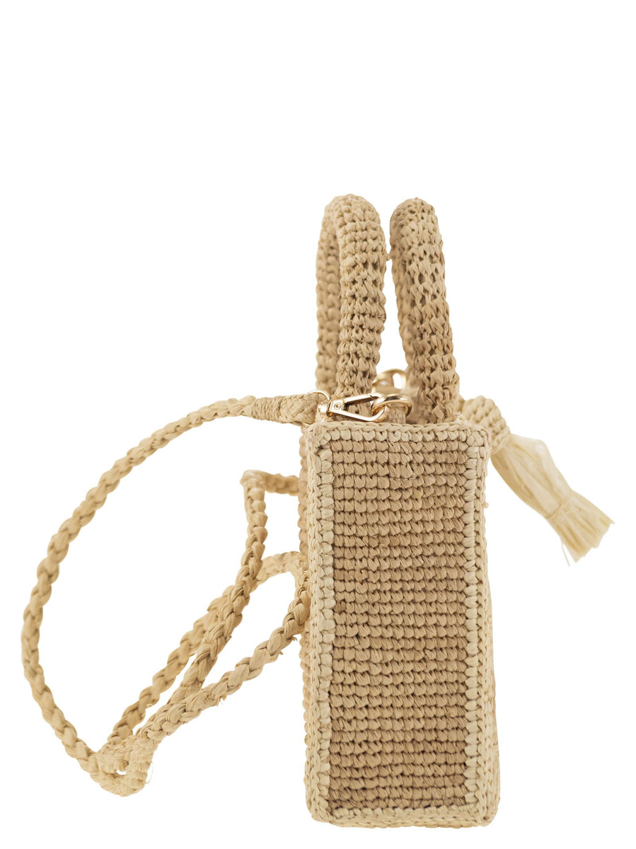 Mc2 Saint Barth Vanity Mini Raffia Bag With Embroidery | Balardi
