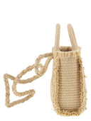 Mc2 Saint Barth Vanity Mini Straw Effect Bag With Rhinestone Decorations