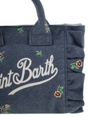 MC2 Saint Barth Vanity Mini Volant Denim Handbag