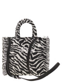 MC2 Saint Barth Vanity Mini Zebra Print Wool Blend Bag