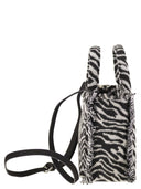 MC2 Saint Barth Vanity Mini Zebra Print Wool Blend Bag