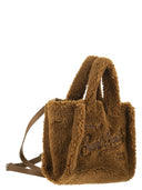 Mc2 Saint Barth Vanity Mini Teddy Sherpa Handbag With Logo