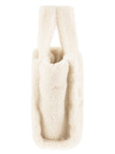 Mc2 Saint Barth Vanity Mini Teddy Sherpa Handbag With Logo
