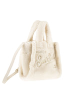 Mc2 Saint Barth Vanity Mini Teddy Sherpa Handbag With Logo