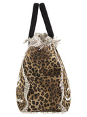 Mc2 Saint Barth Vanity Canvas Bag With Animal Prints