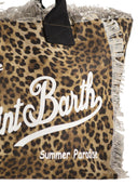 Mc2 Saint Barth Vanity Canvas Bag With Animal Prints