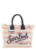 Mc2 Saint Barth Vanity Canvas Bag With Striped Pattern