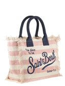 Mc2 Saint Barth Vanity Canvas Bag With Striped Pattern