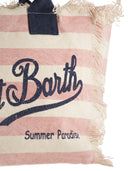 Mc2 Saint Barth Vanity Canvas Bag With Striped Pattern