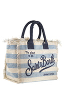 Mc2 Saint Barth Vanity Canvas Bag With Striped Pattern