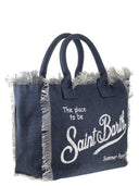 Mc2 Saint Barth Vanity Denim Canvas Handbag