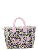 MC2 Saint Barth Vanity Canvas Bag With Heart Print