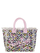 MC2 Saint Barth Vanity Canvas Bag With Heart Print