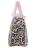MC2 Saint Barth Vanity Canvas Bag With Heart Print
