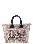 Mc2 Saint Barth Vanity Canvas Bag With Floral Print