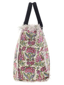Mc2 Saint Barth Vanity Canvas Bag With Floral Print