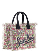 Mc2 Saint Barth Vanity Canvas Bag With Floral Print
