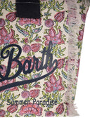 Mc2 Saint Barth Vanity Canvas Bag With Floral Print