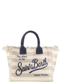 Mc2 Saint Barth Vanity Canvas Bag With Striped Pattern