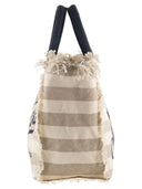 Mc2 Saint Barth Vanity Canvas Bag With Striped Pattern