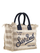 Mc2 Saint Barth Vanity Canvas Bag With Striped Pattern