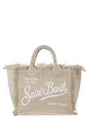 Mc2 Saint Barth Vanity Linen Tote Bag With Embroidery