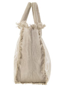 Mc2 Saint Barth Vanity Linen Tote Bag With Embroidery