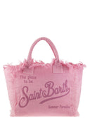 Mc2 Saint Barth Vanity Linen Tote Bag With Embroidery