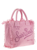 Mc2 Saint Barth Vanity Linen Tote Bag With Embroidery