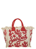 MC2 Saint Barth Vanity Canvas Bag met borduurwerk en logo