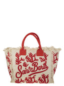 MC2 Saint Barth Vanity Canvas Bag met borduurwerk en logo