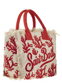 MC2 Saint Barth Vanity Canvas Bag met borduurwerk en logo